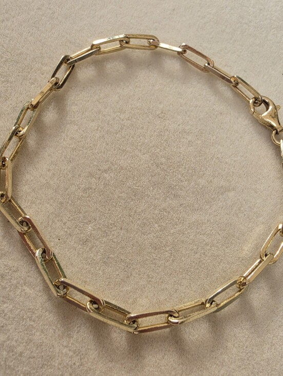 Lisa Gozlan Jewelry - Lisa Gozlan Gold on Sterling Silver Paperclip Bracelet • 8" • 5.85g